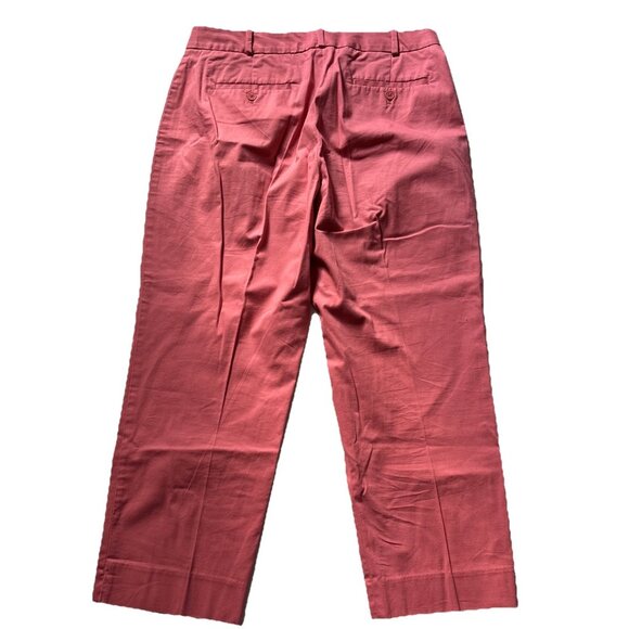 Talbots Pink Chino Pants Size 12 Curvy Fit 34 X 26 Salmon - Picture 6 of 6